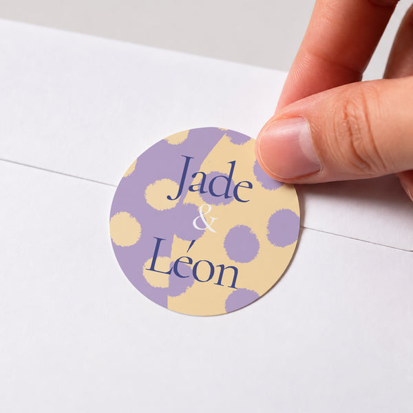 Sticker Naissance Rond Deux petits choux photo