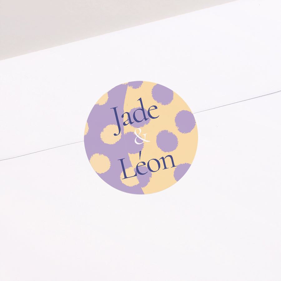 Sticker Naissance Rond Deux petits choux photo