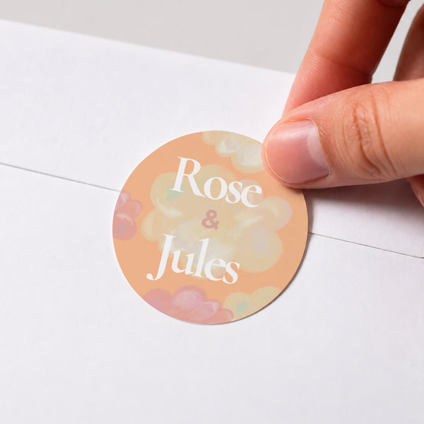 Sticker Naissance Rond Un nuage pour deux photo