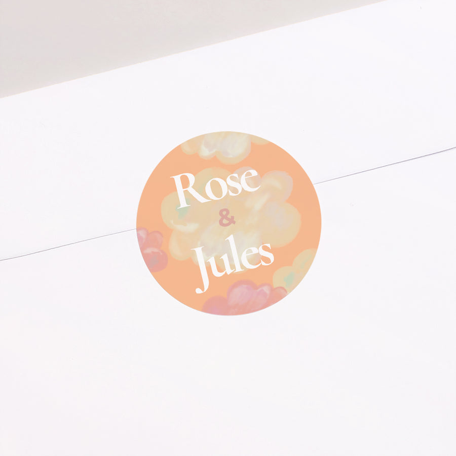 Sticker Naissance Rond Un nuage pour deux photo