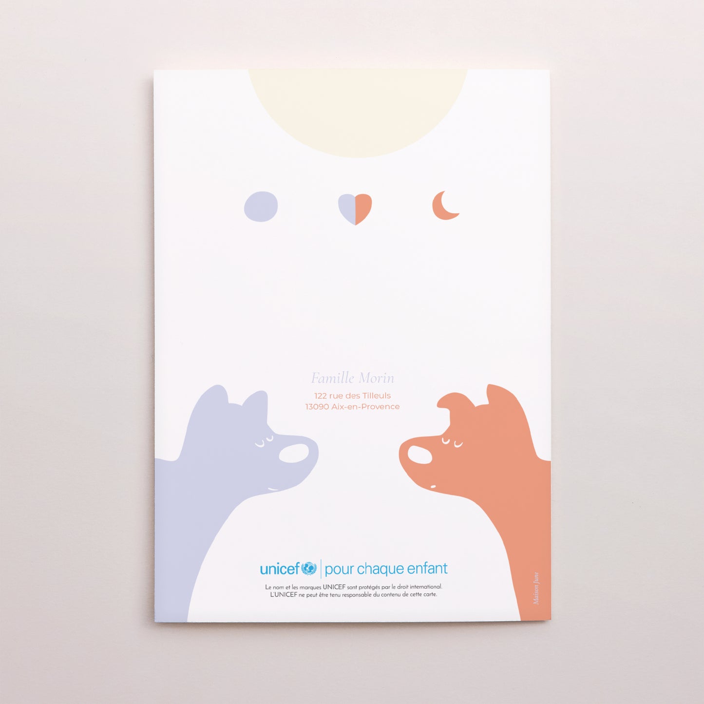 Faire-part Naissance Portrait double volet Deux doux chiots photo N° 3