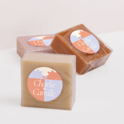 Sticker Naissance Rond Deux doux chiots photo N° 2