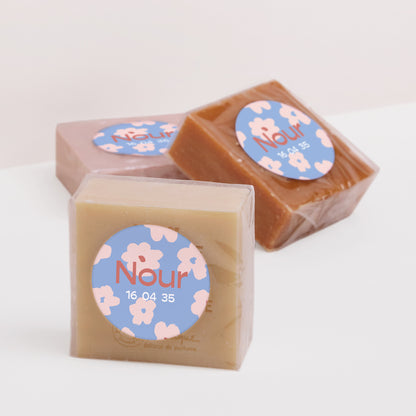 Sticker Naissance Rond Cocon fleuri photo N° 2