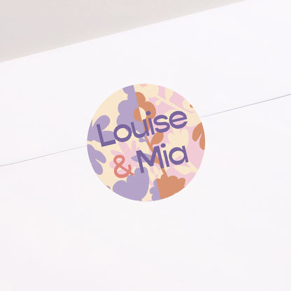 Sticker Naissance Rond Deux doux cocons photo N° 1