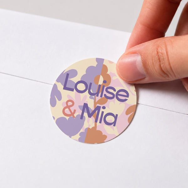 Sticker Naissance Rond Deux doux cocons photo