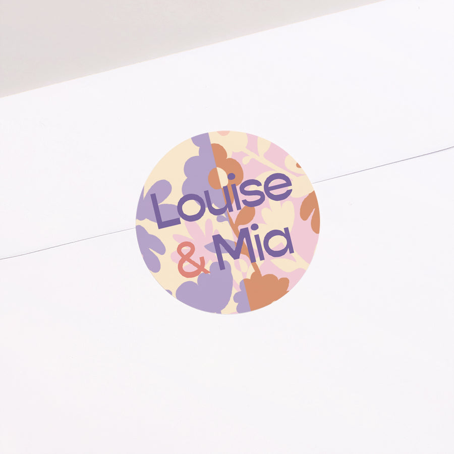 Sticker Naissance Rond Deux doux cocons photo