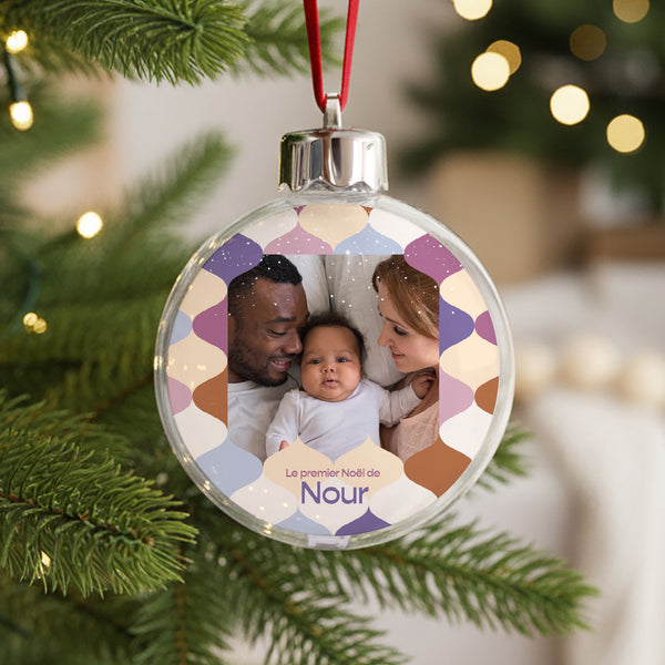 Boule de Noël Fin d'année Ronde Ondes d'hiver photo