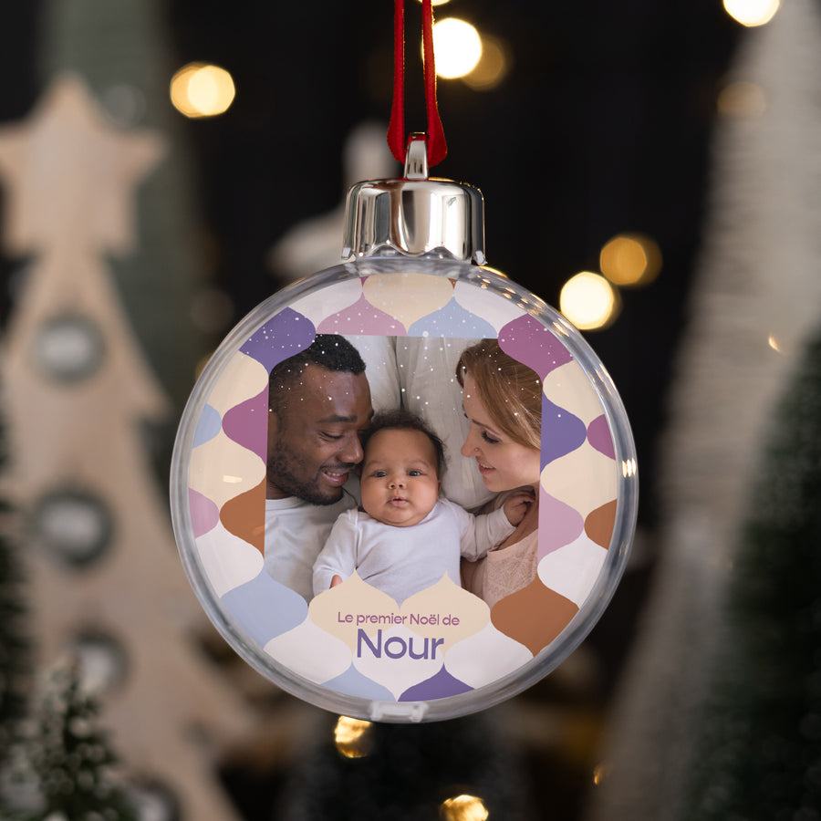 Boule de Noël Fin d'année Ronde Ondes d'hiver photo