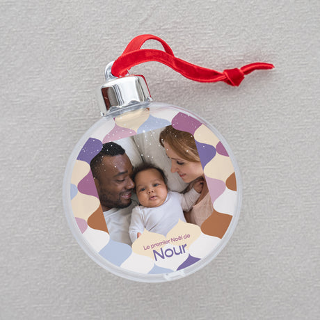 Boule de Noël Fin d'année Ronde Ondes d'hiver