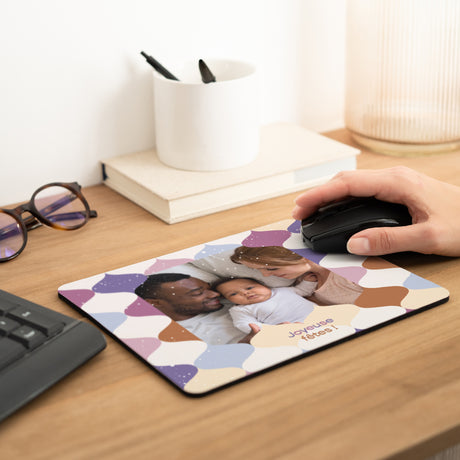 Tapis de souris Fin d'année Rectangle Ondes d'hiver