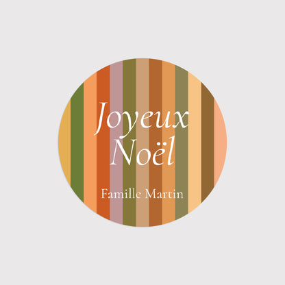 Sticker Fin d'année Rond Rayures de saison photo N° 2