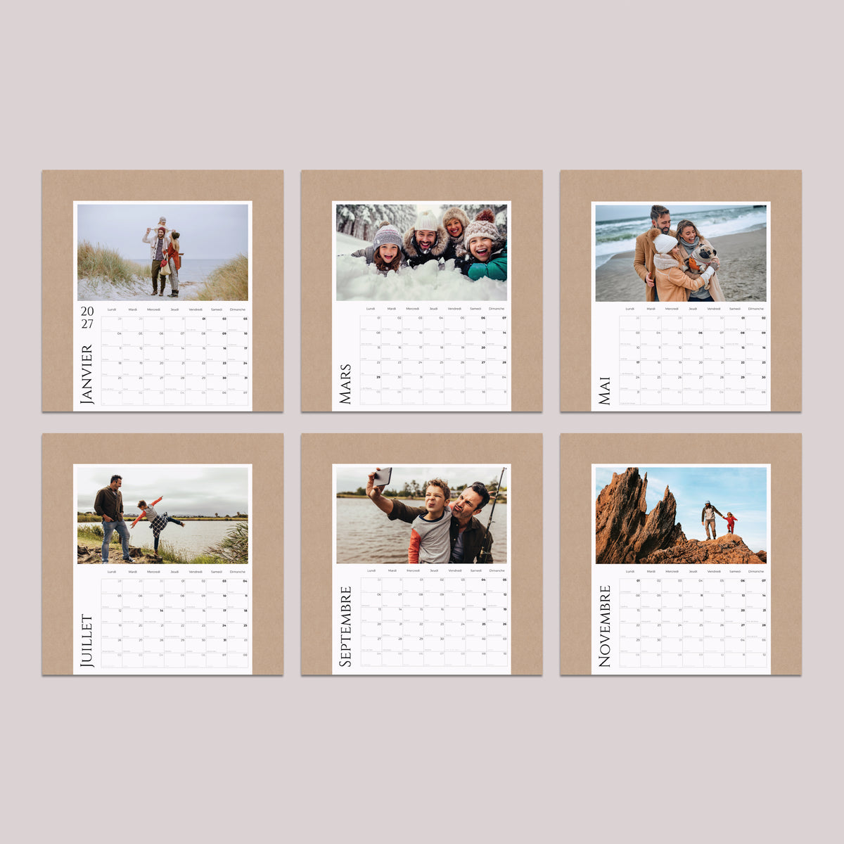 Calendrier Fin d'année 6 cartes Instant Naturel photo N° 3