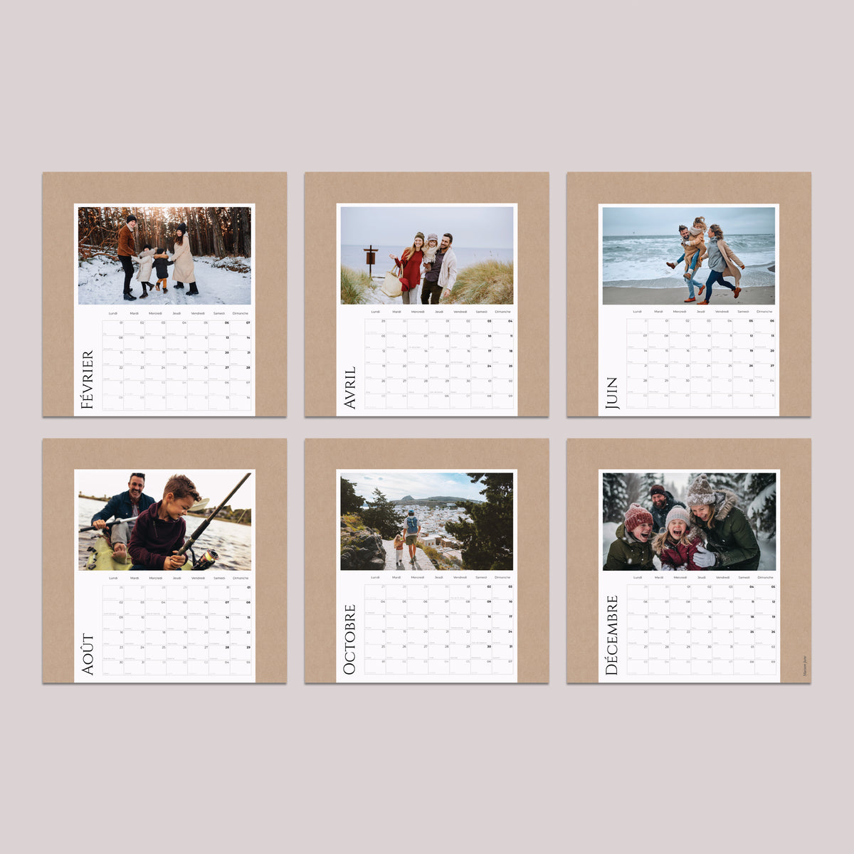 Calendrier Fin d'année 6 cartes Instant Naturel photo N° 4
