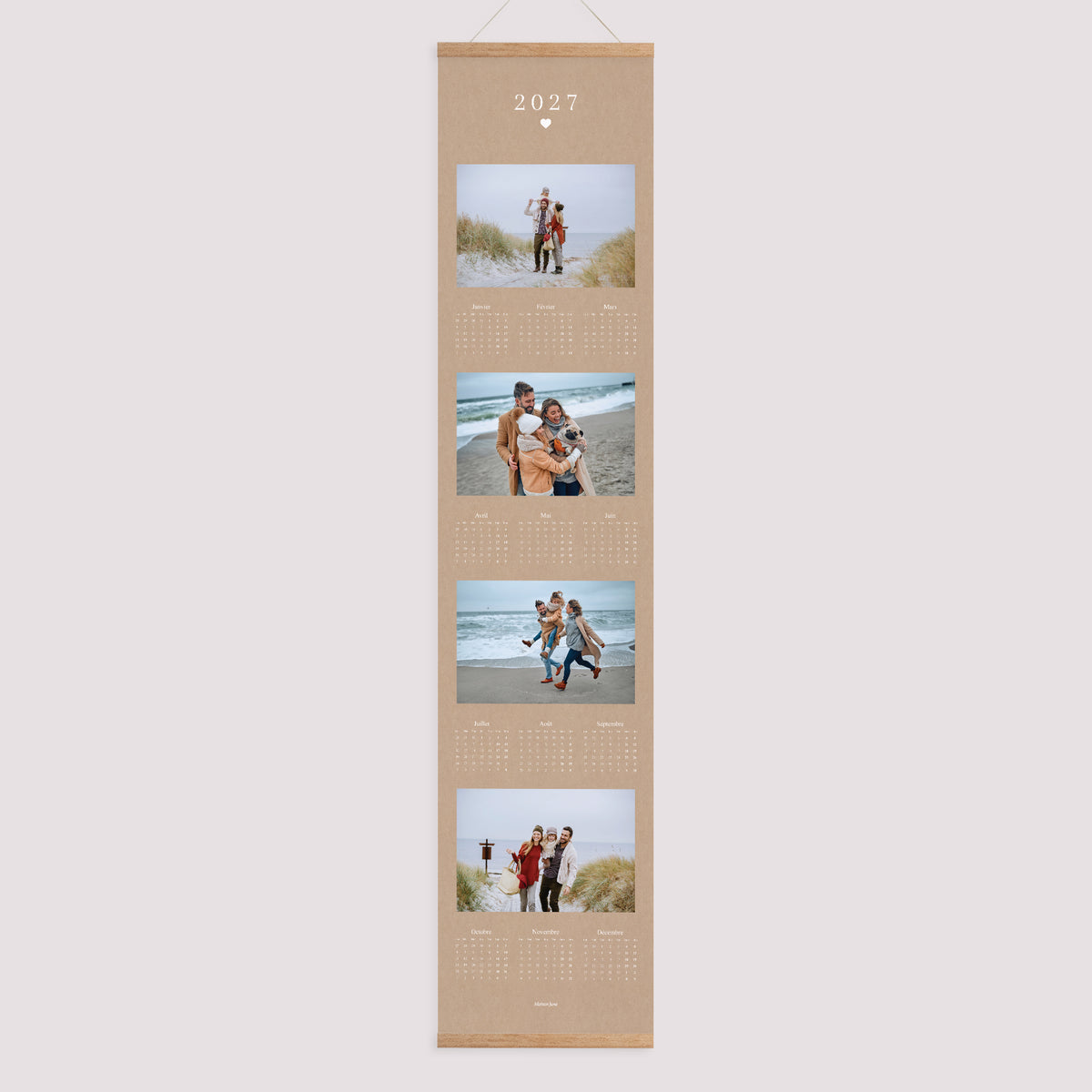 Calendrier Fin d'année Papier Instant Naturel photo N° 1