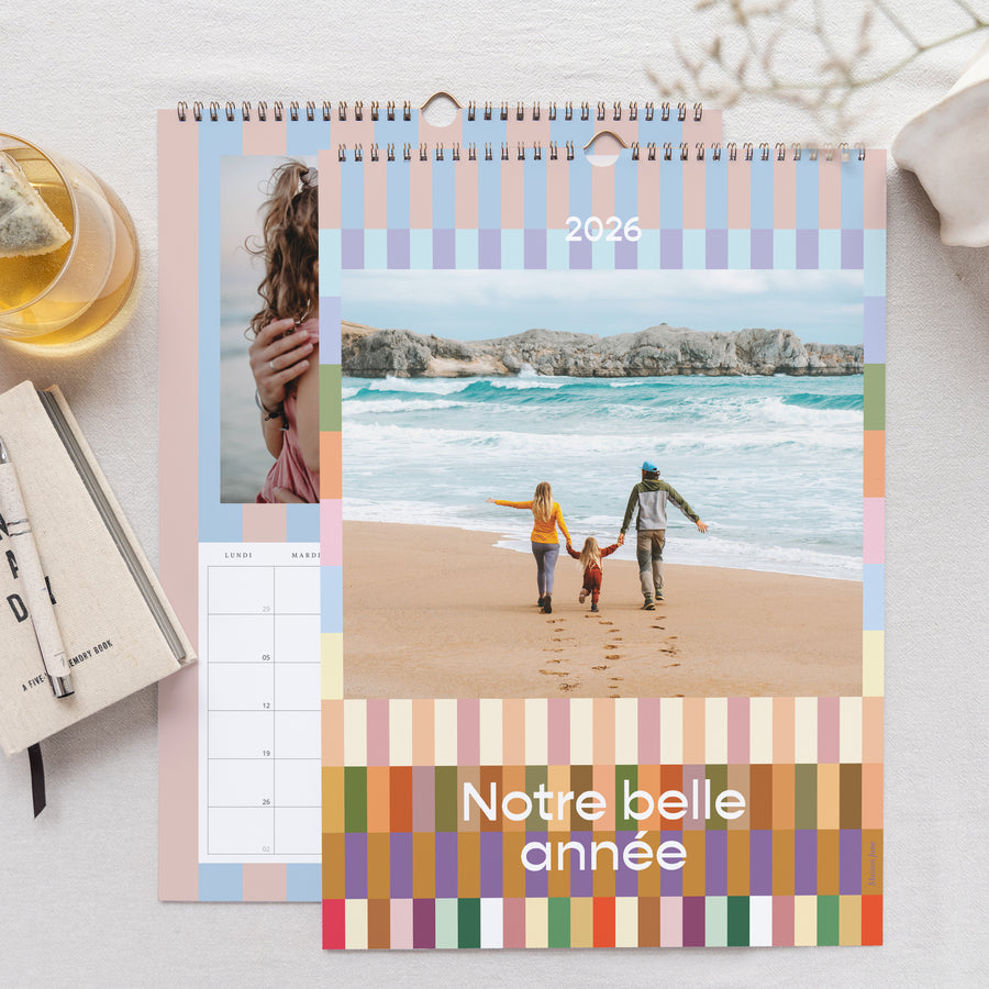 Calendrier Fin d'année Mural A3 Colourful stripes photo