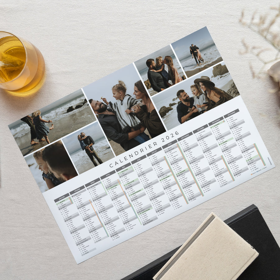 Calendrier Fin d'année Monopage paysage À Nos Moments photo