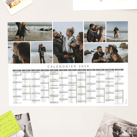 Calendrier Fin d'année Magnétique, monopage paysage À Nos Moments