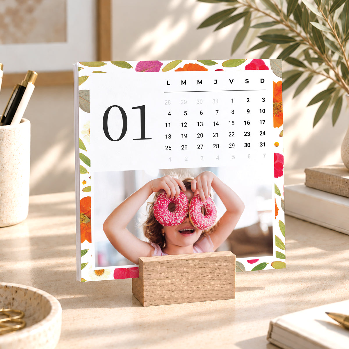 Calendrier Fin d'année 6 cartes Instants Fleuris photo N° 1