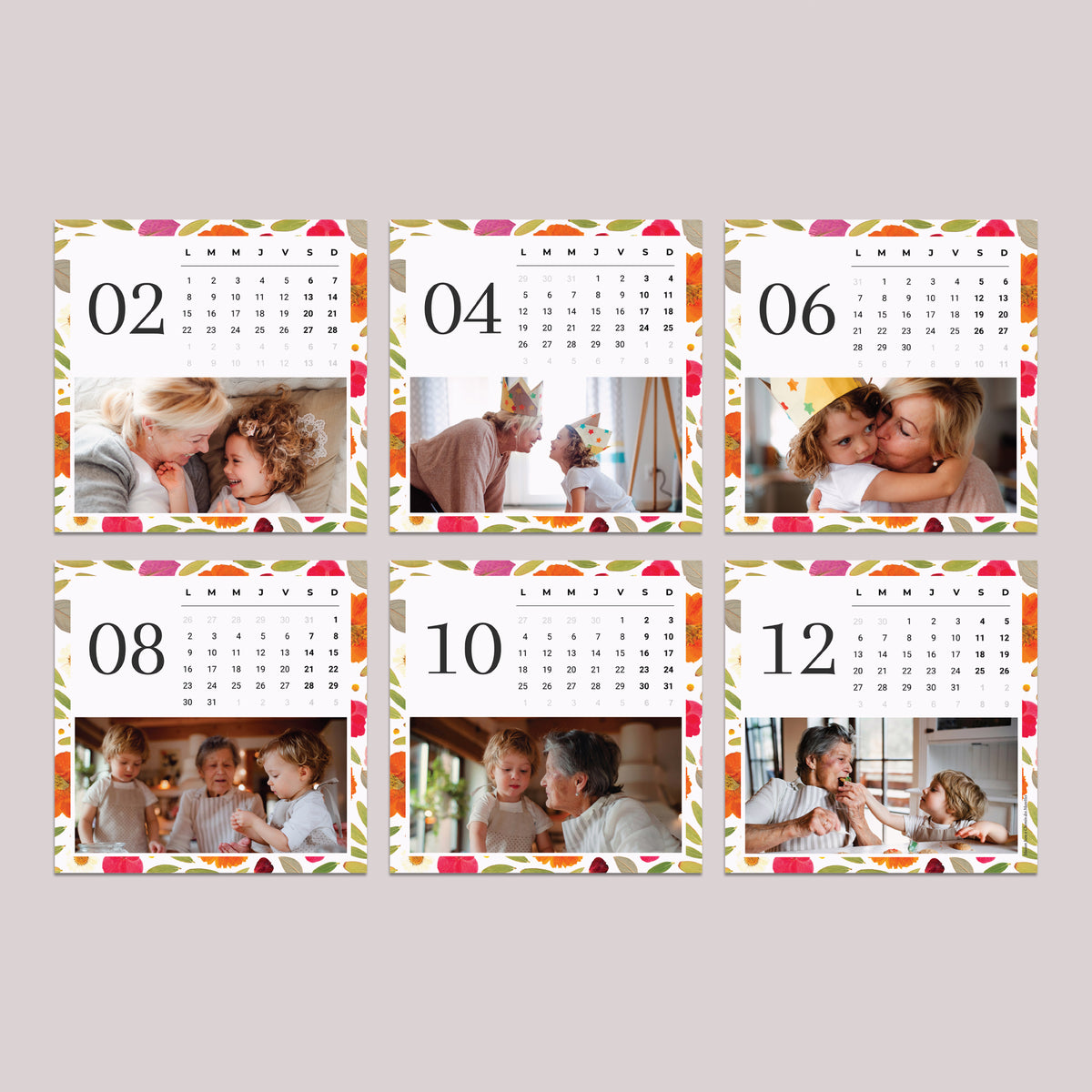Calendrier Fin d'année 6 cartes Instants Fleuris photo N° 4