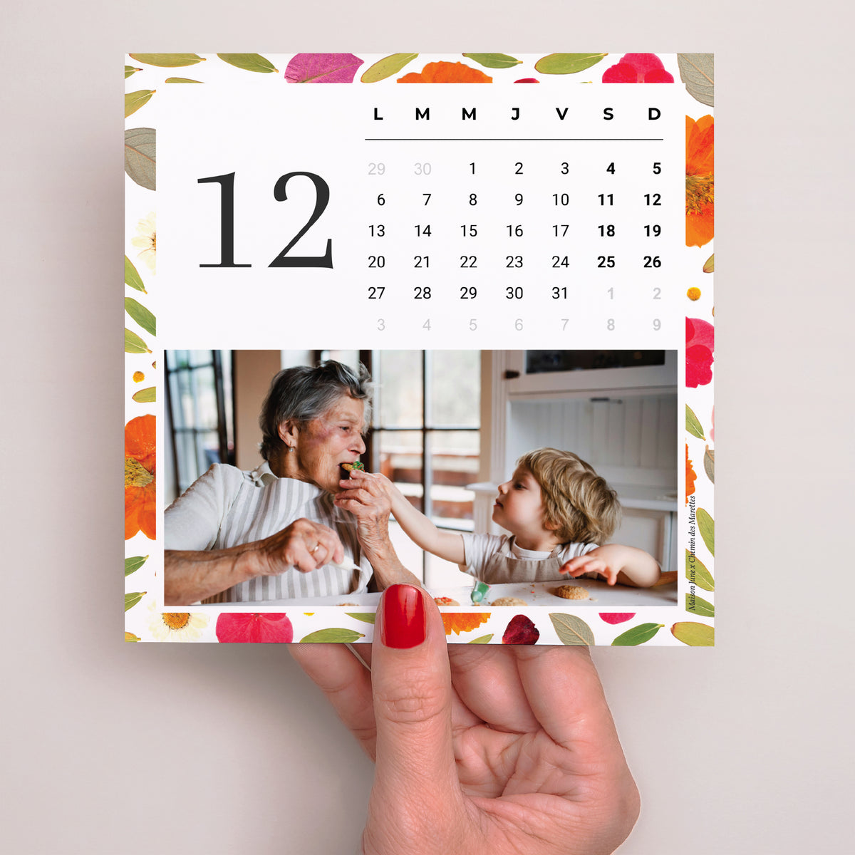 Calendrier Fin d'année 6 cartes Instants Fleuris photo N° 5