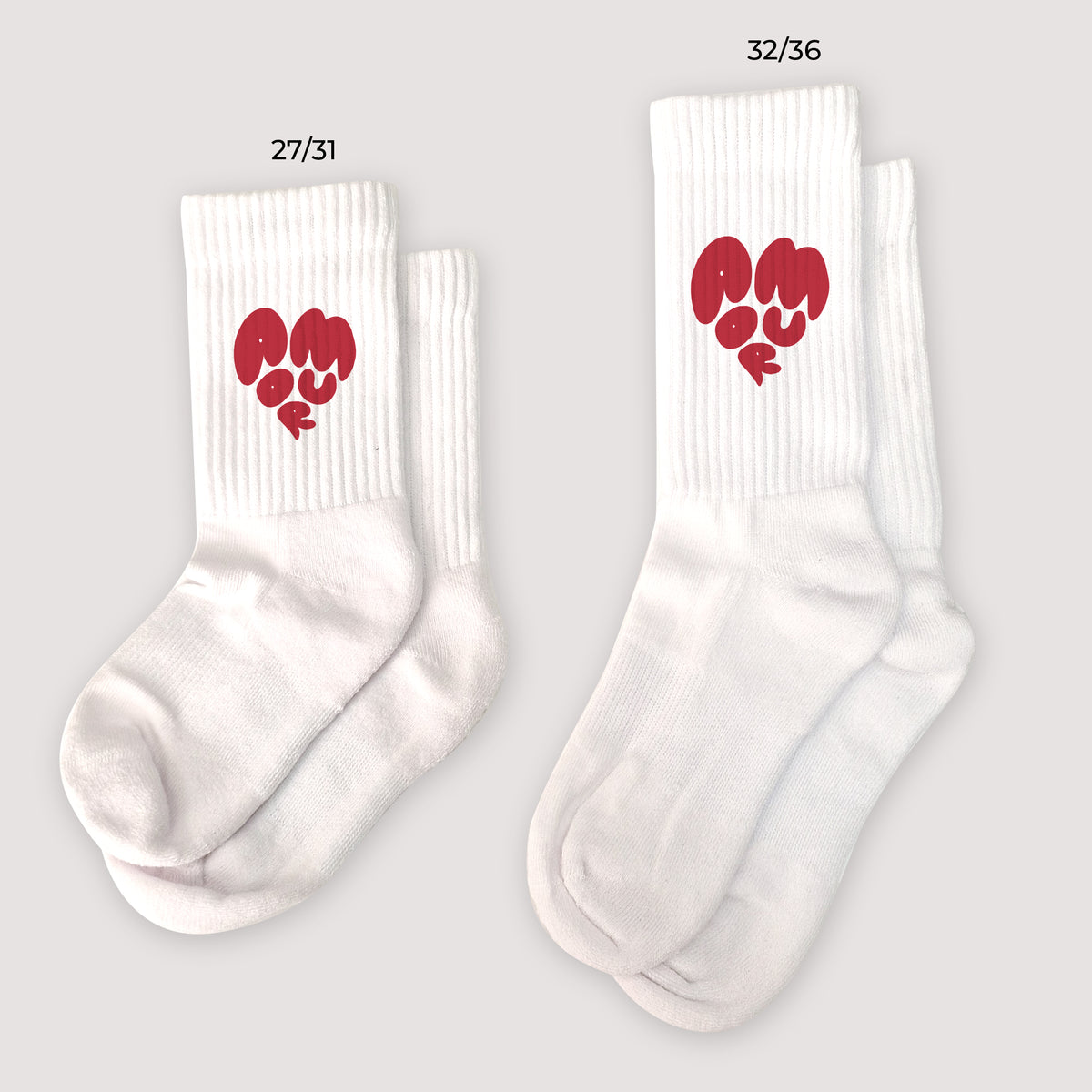 Chaussettes enfant Blanches Au cœur de l’amour photo N° 1