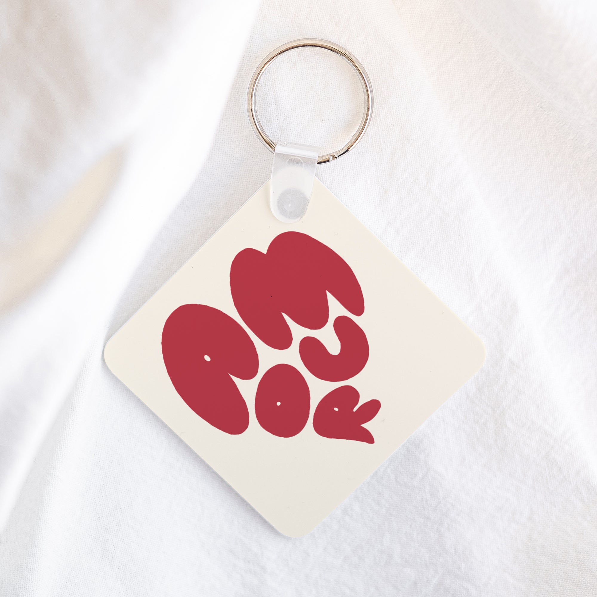 Porte-clés Carré Au cœur de l’amour photo N° 1