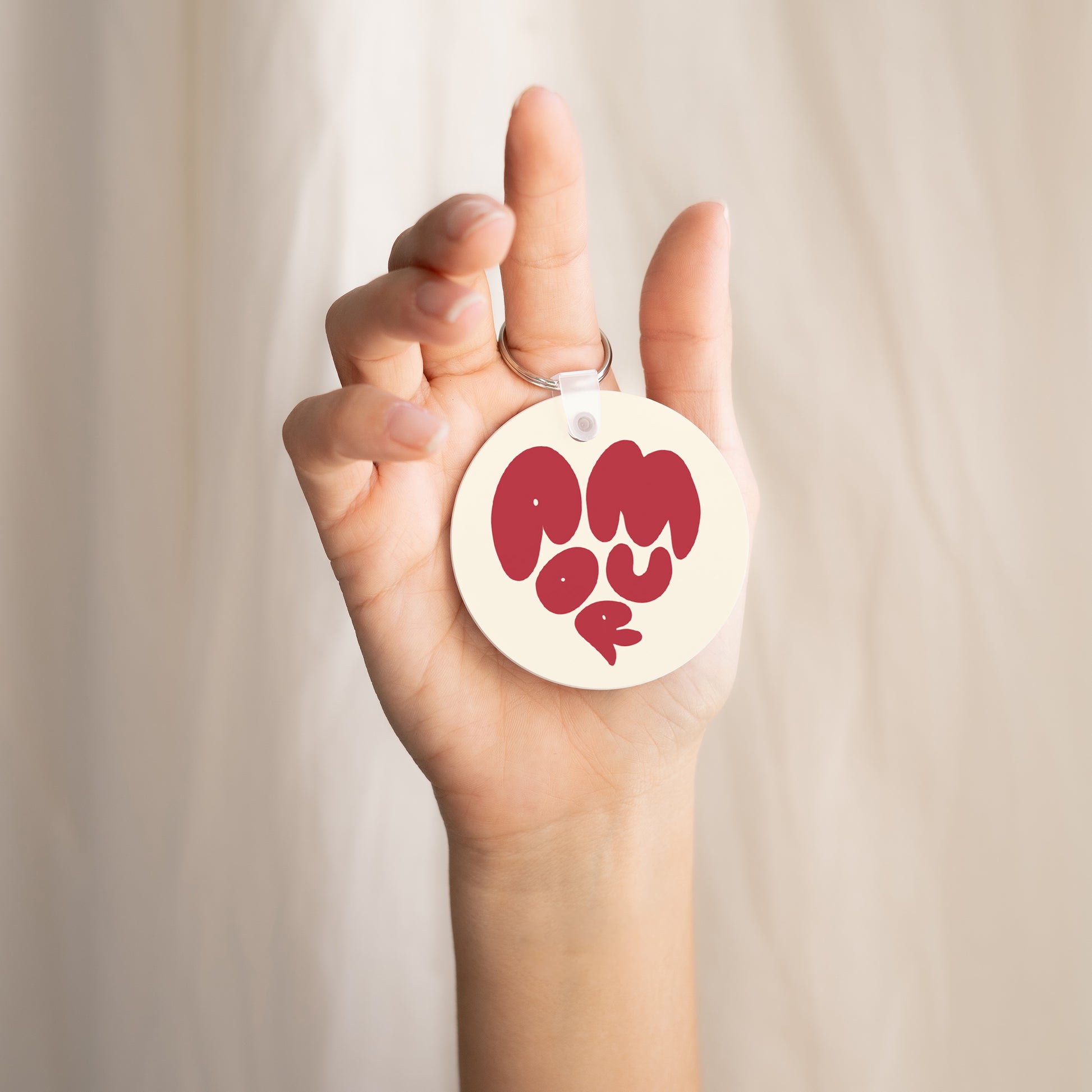 Porte-clés Rond Au cœur de l’amour photo N° 2