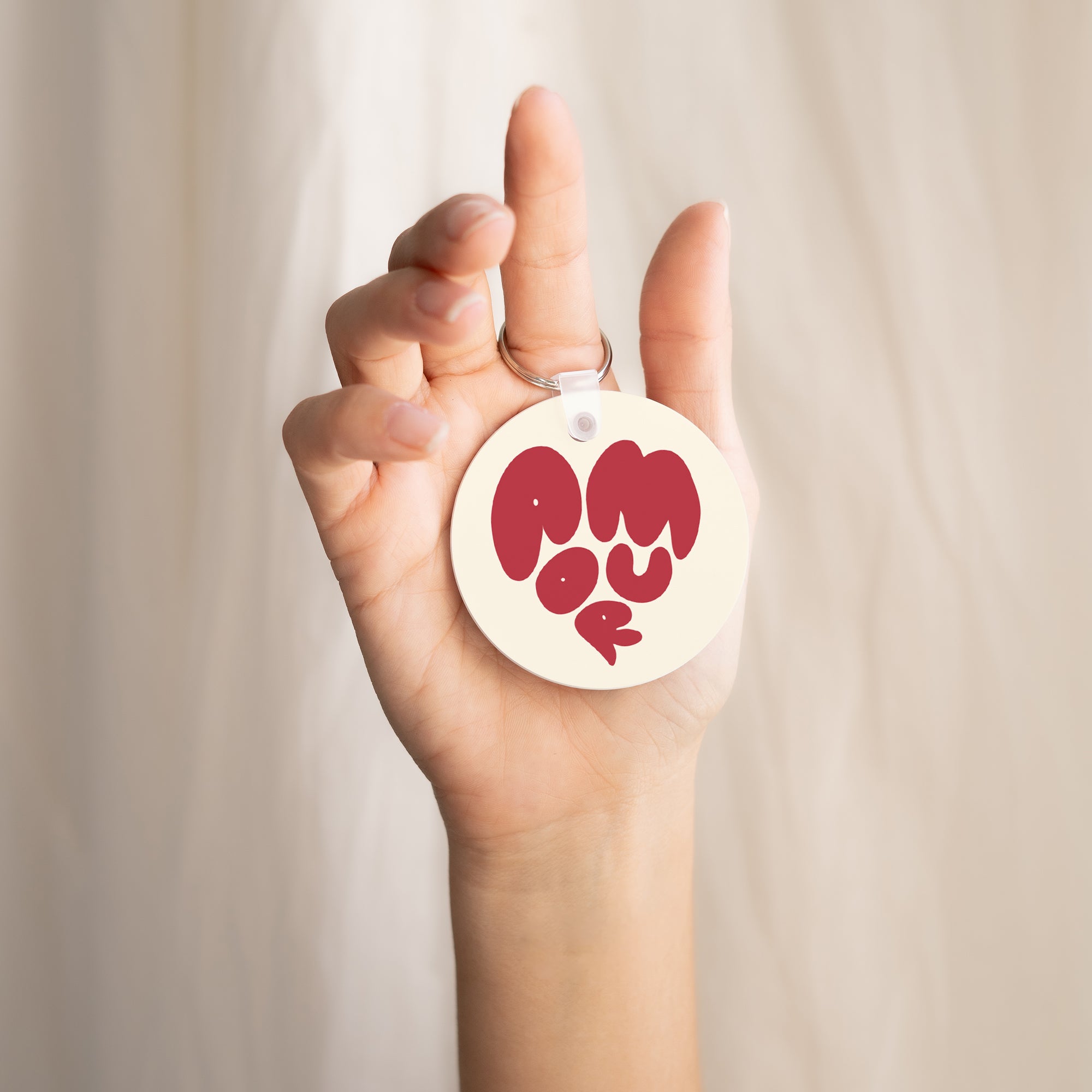 Porte-clés Rond Au cœur de l’amour photo N° 2