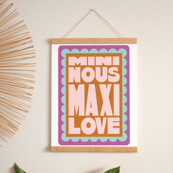 Affiche Portrait 30 x 40 cm Mini nous maxi love photo