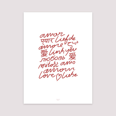 Affiche Portrait 30 x 40 cm Amour polyglotte