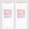 Chaussettes femme Blanches Amour polyglotte photo N° 3