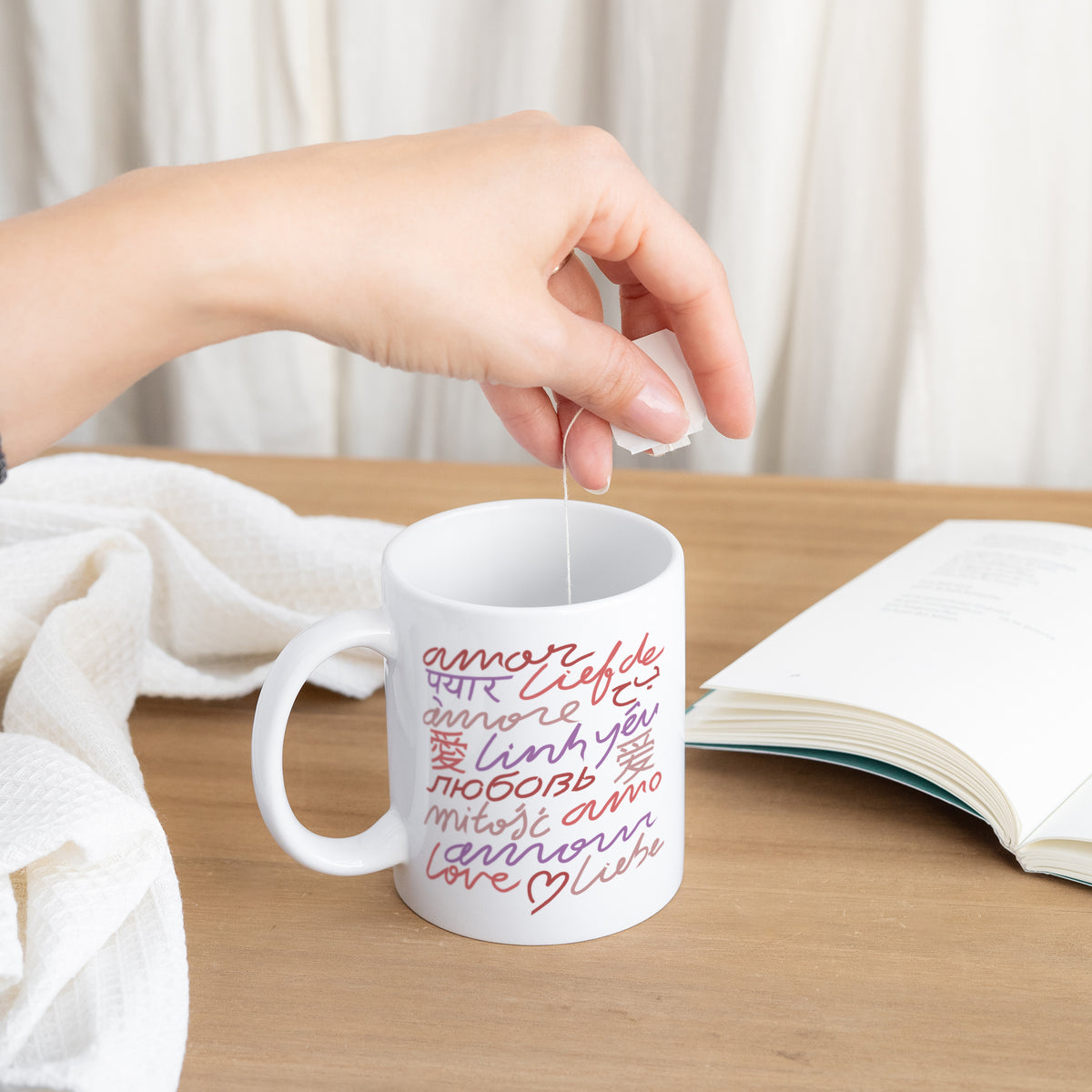 Mug Blanc Amour polyglotte photo N° 3