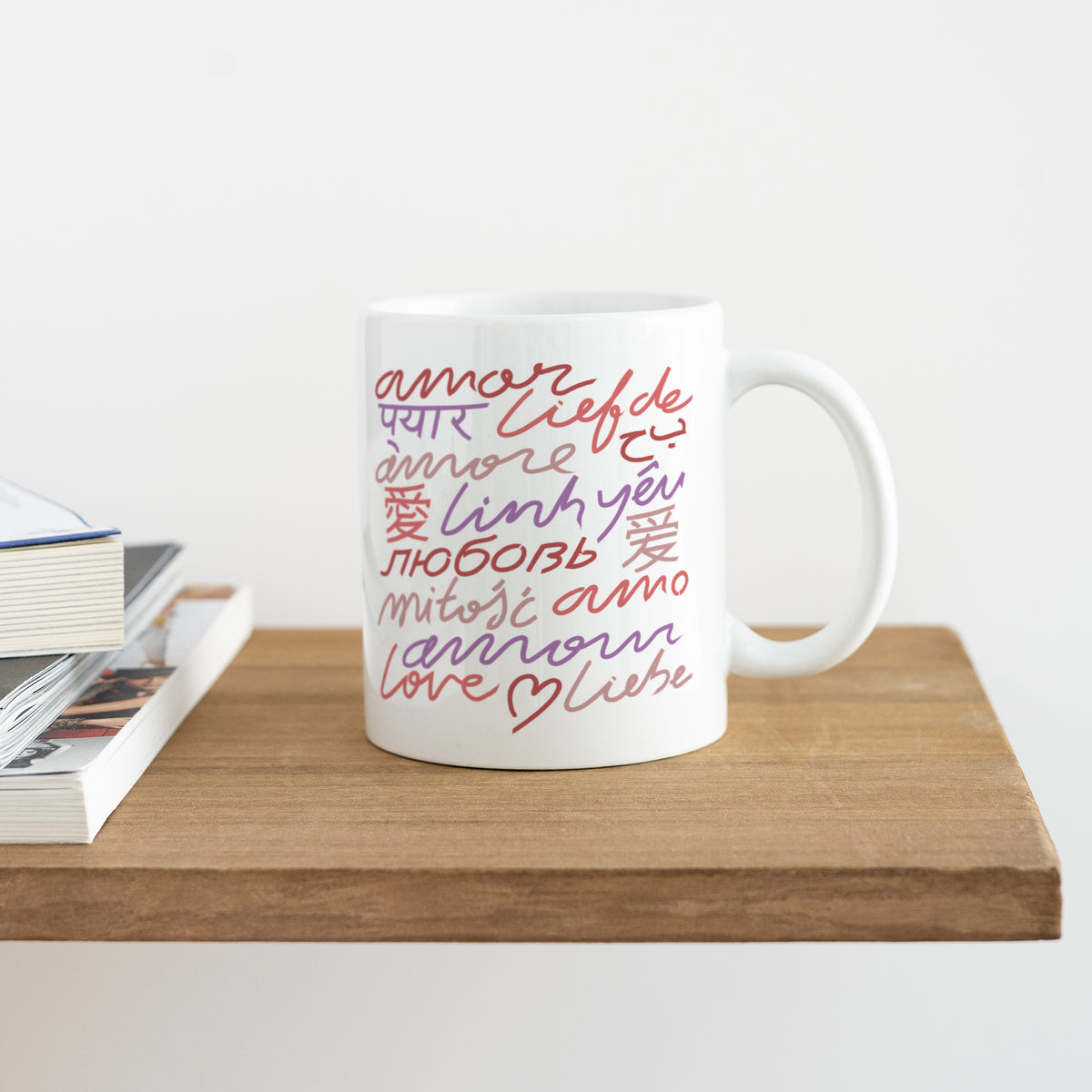 Mug Blanc Amour polyglotte photo N° 4