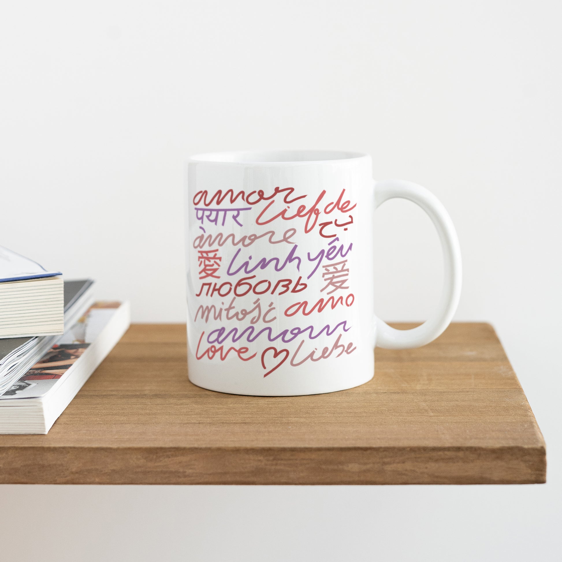 Mug Blanc Amour polyglotte photo N° 4