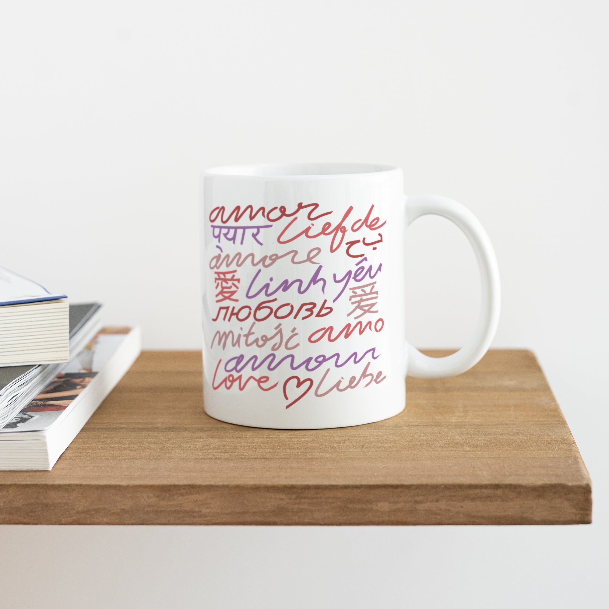 Mug Blanc Amour polyglotte photo N° 4