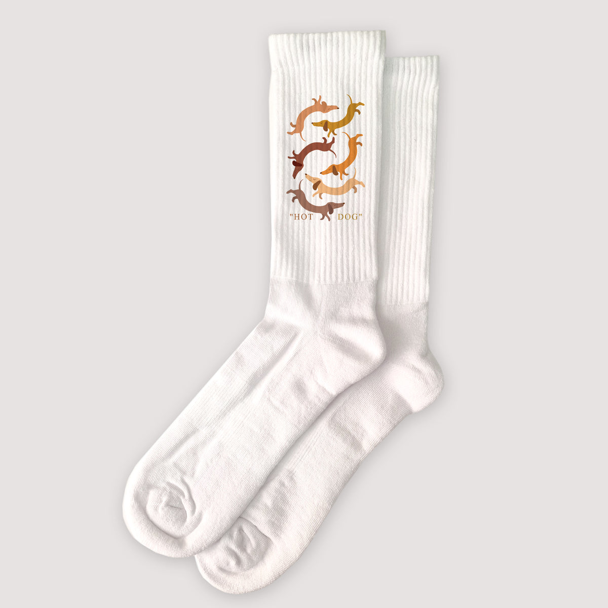 Chaussettes femme Blanches Hot dog wallpaper photo N° 1
