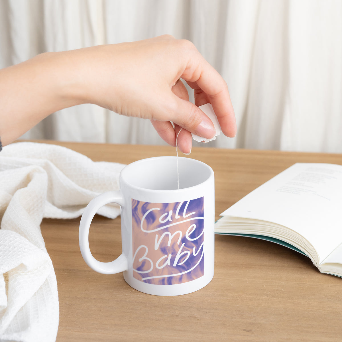 Mug Blanc Call me baby ! photo N° 3