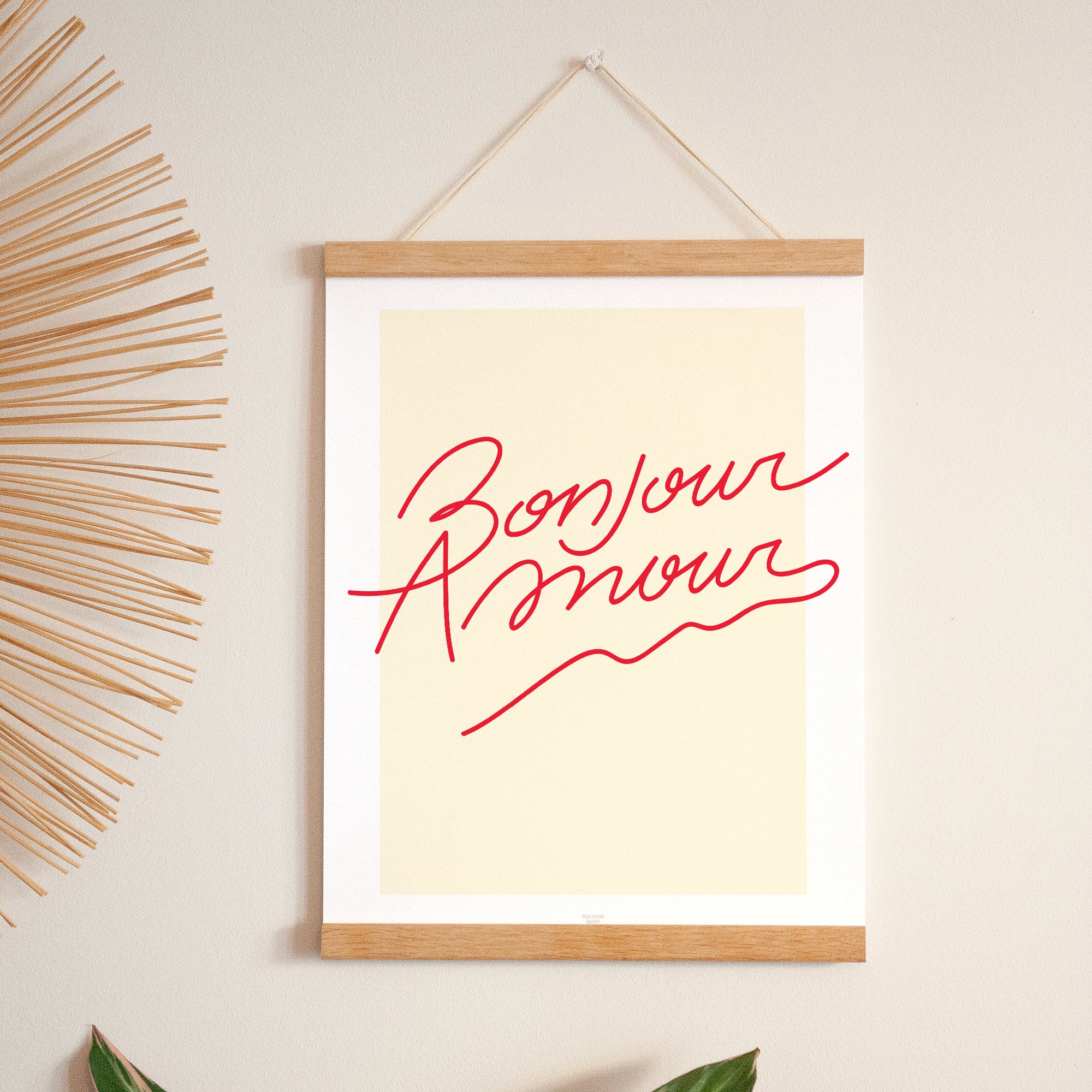Affiche Portrait 30 x 40 cm Amour bonjour vanille photo N° 1