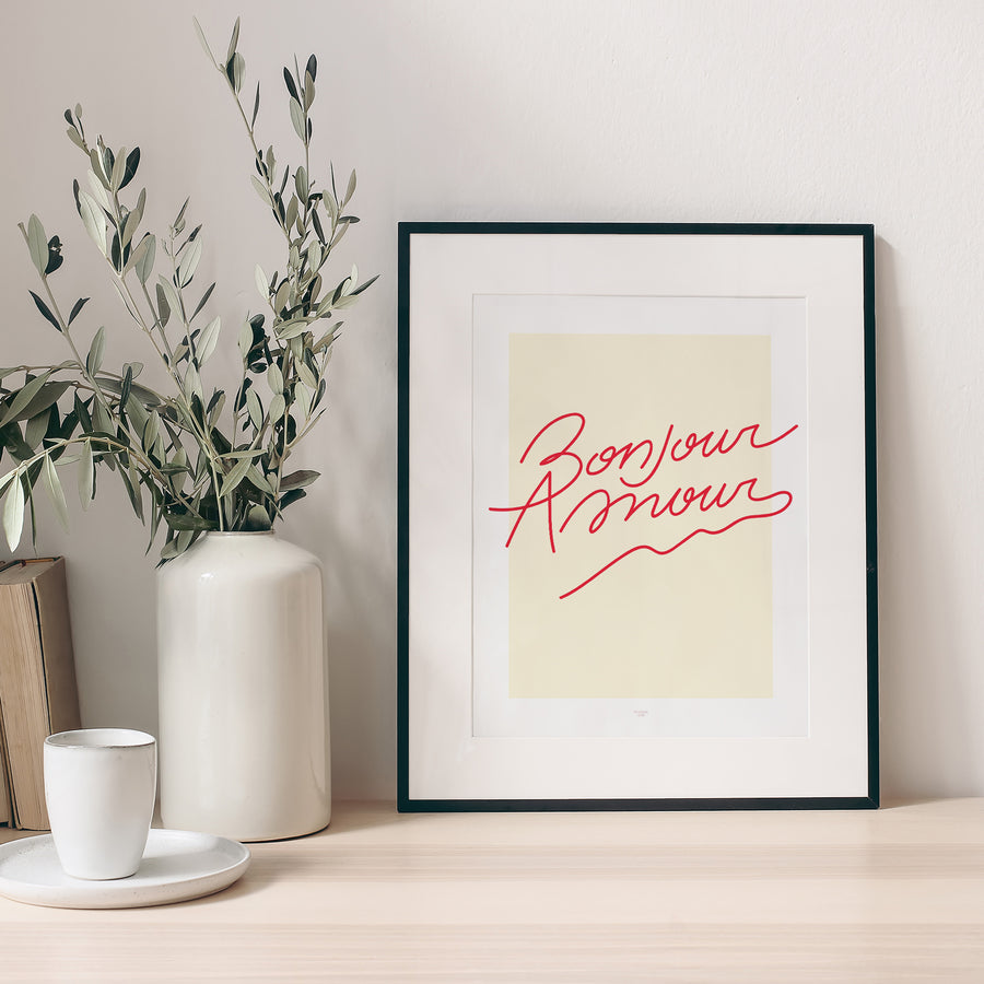 Affiche Portrait Amour bonjour vanille photo