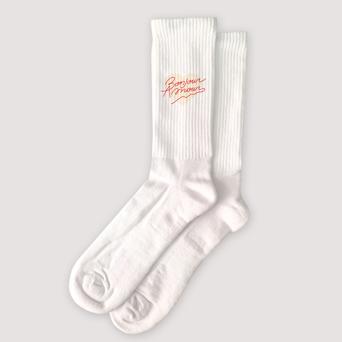 Chaussettes femme Blanches Amour bonjour vanille photo N° 1