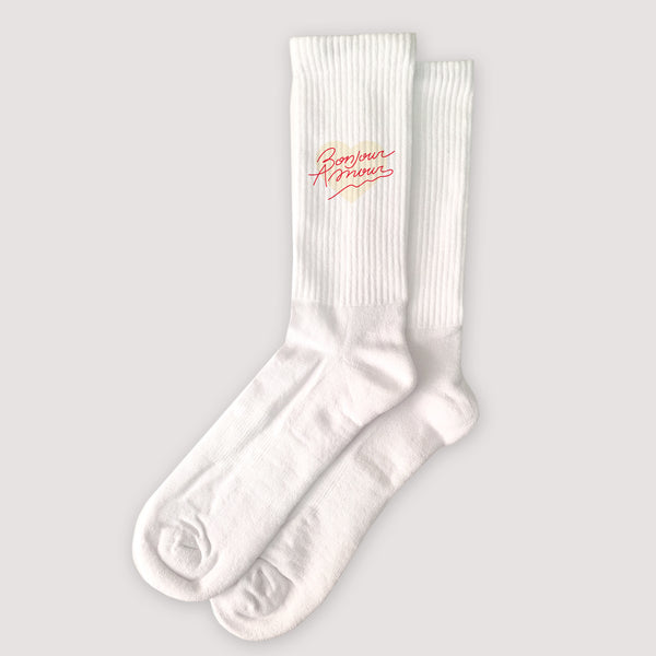 Chaussettes femme Blanches Amour bonjour vanille photo