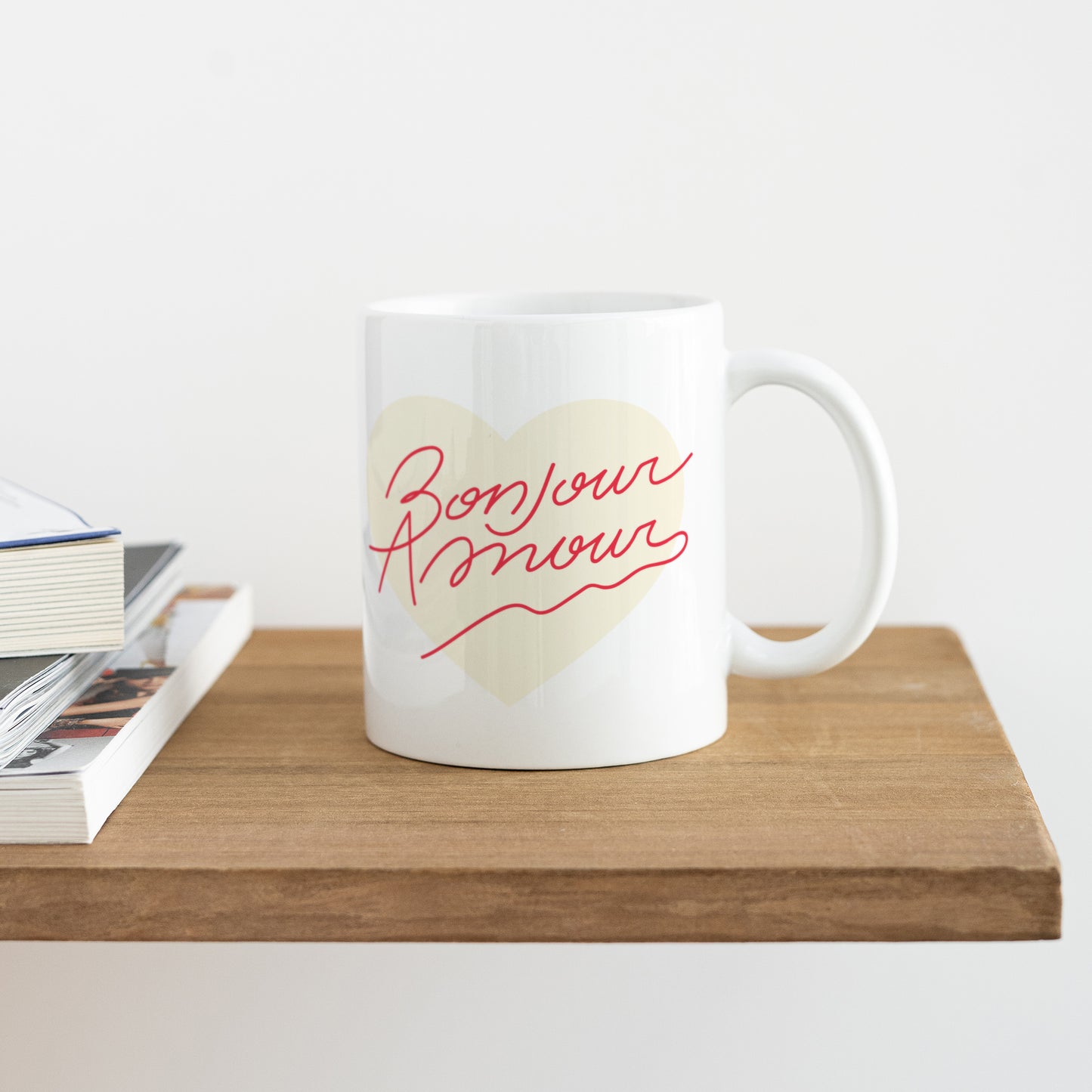 Mug Blanc Amour bonjour vanille photo N° 4