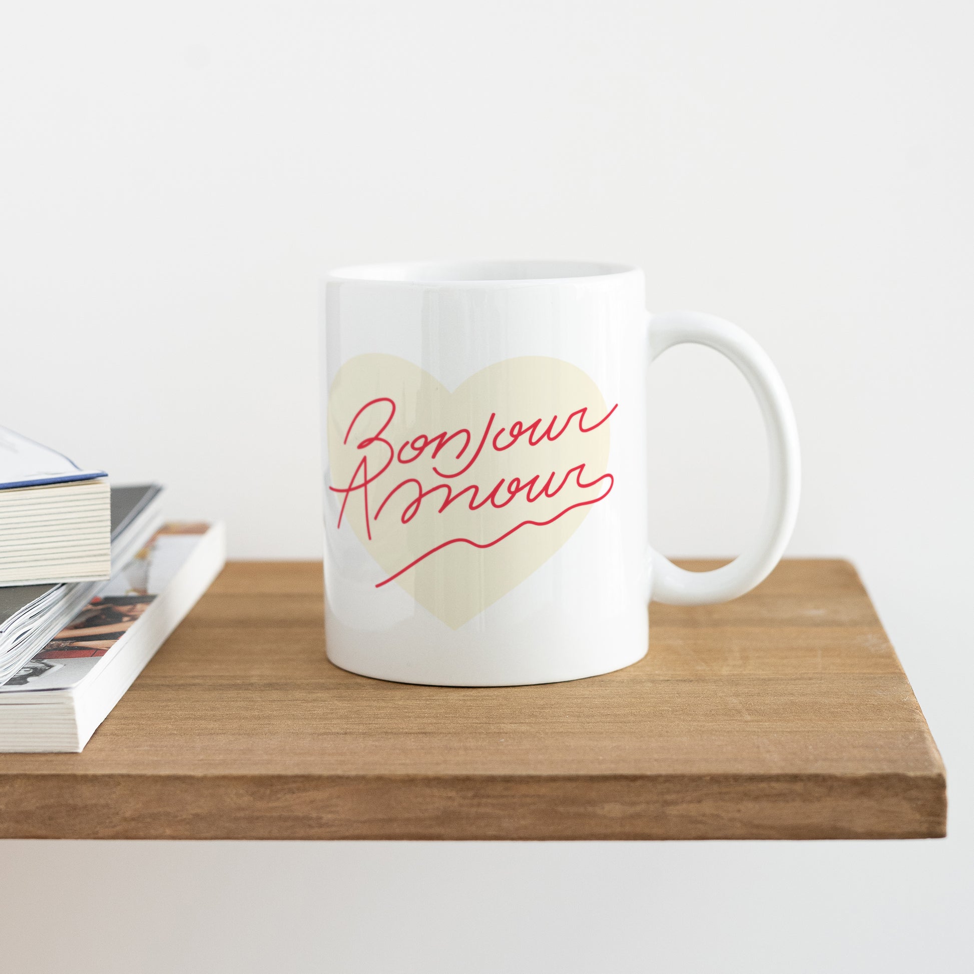 Mug Blanc Amour bonjour vanille photo N° 4