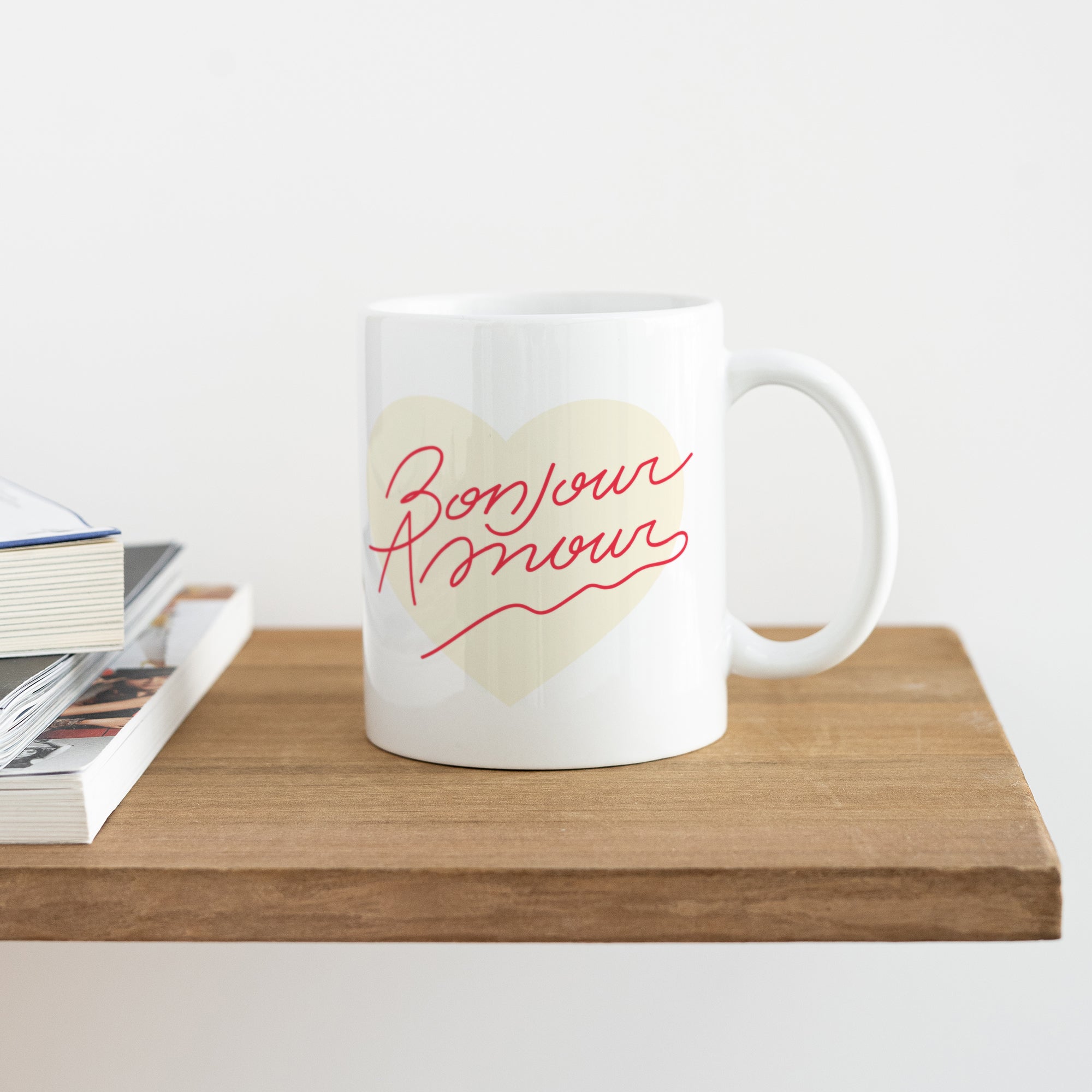 Mug Blanc Amour bonjour vanille photo N° 4