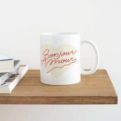 Mug Blanc Amour bonjour vanille photo N° 4