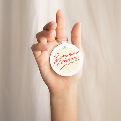 Porte-clés Rond Amour bonjour vanille photo N° 2