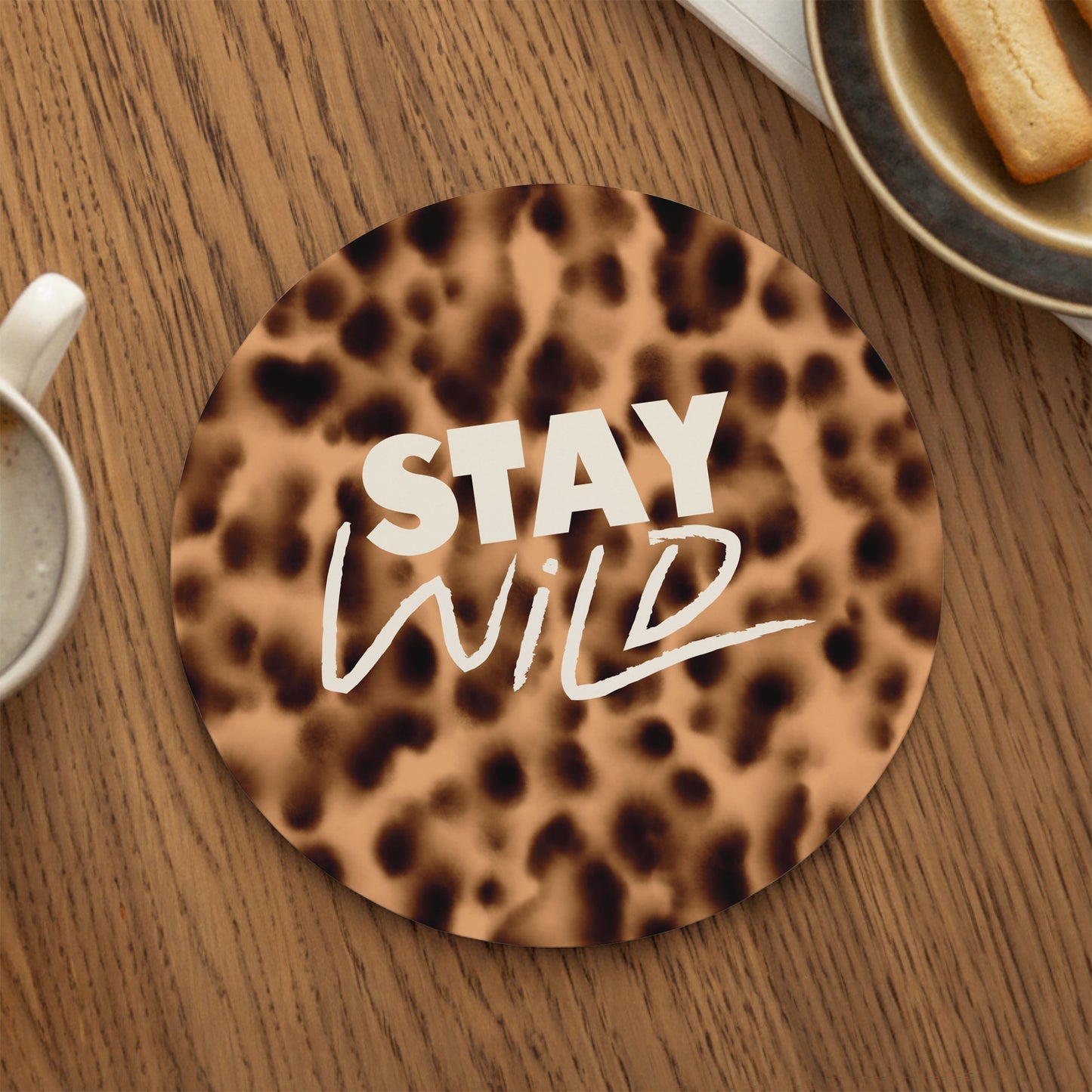 Tapis de souris Rond Stay Wild photo N° 1