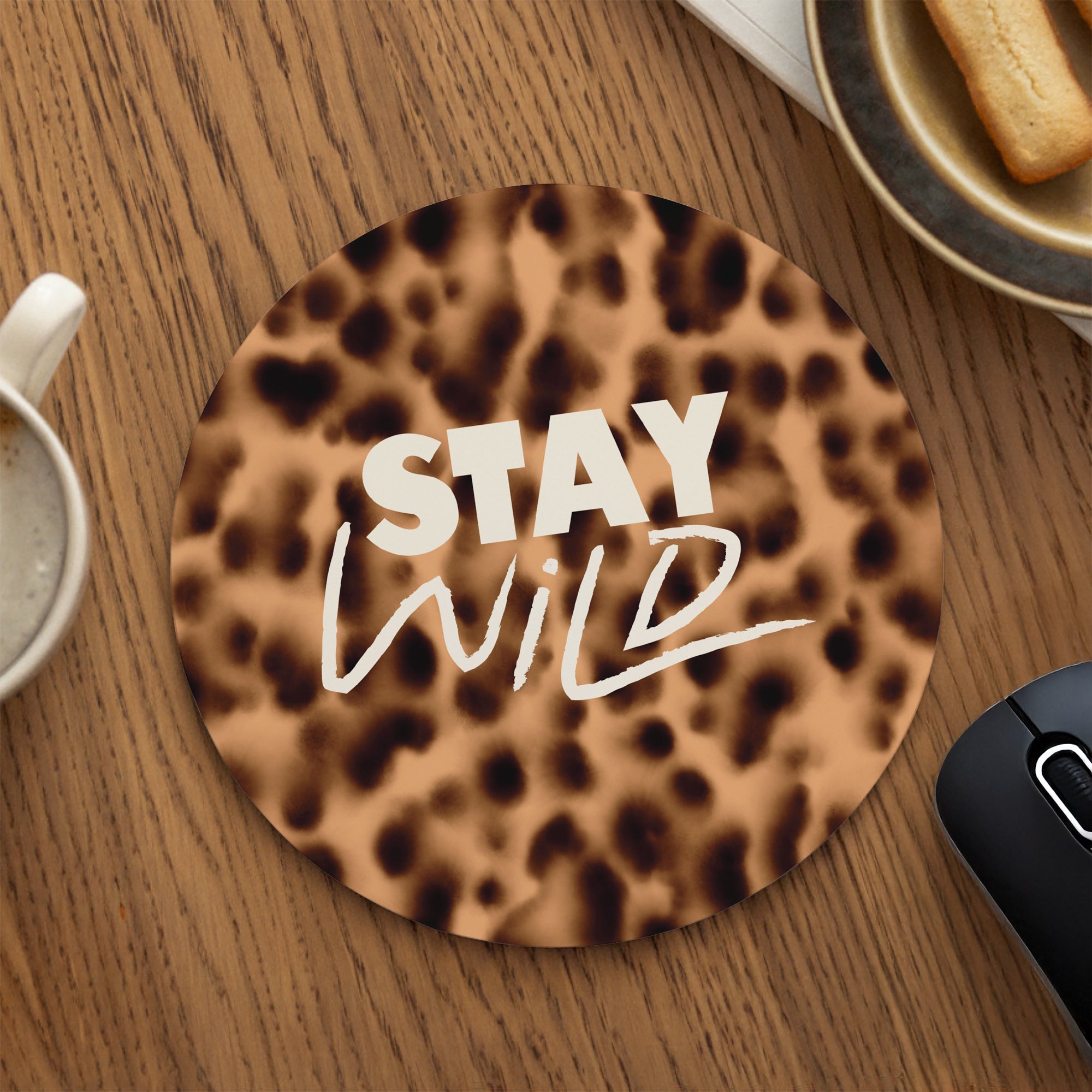 Tapis de souris Rond Stay Wild photo N° 1