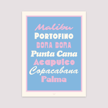 Affiche Portrait 30 x 40 cm Beautiful beaches