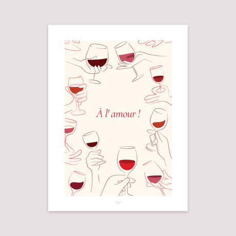 Affiche Portrait 30 x 40 cm À l'amour !